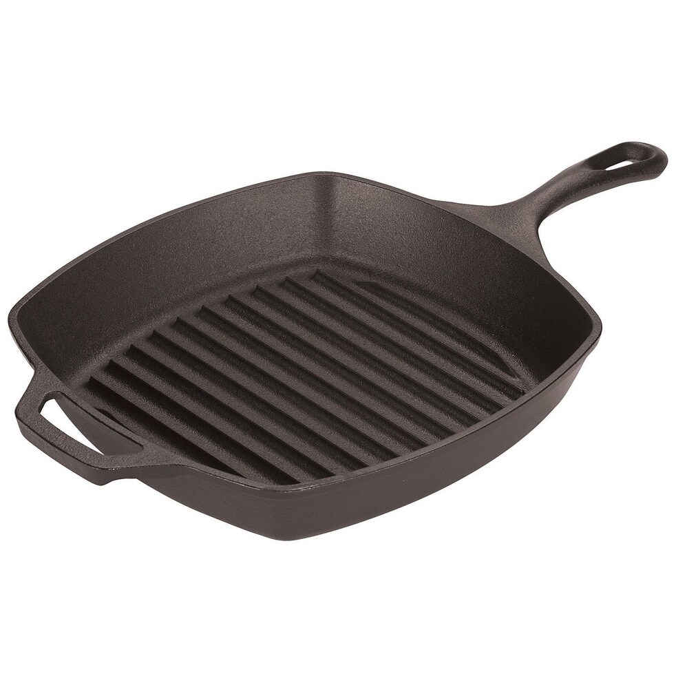 Lodge L8SGP3 Cast Iron Square Grill Pan, 10-1/2"