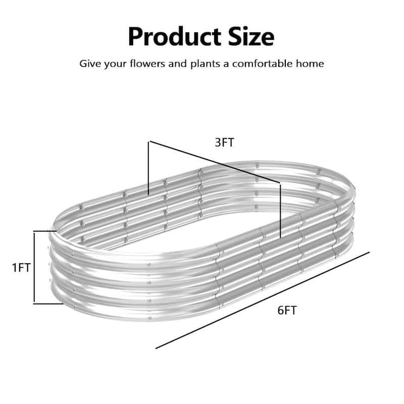 Galvanized Steel Metal Raised Garden Bed Deep Planting