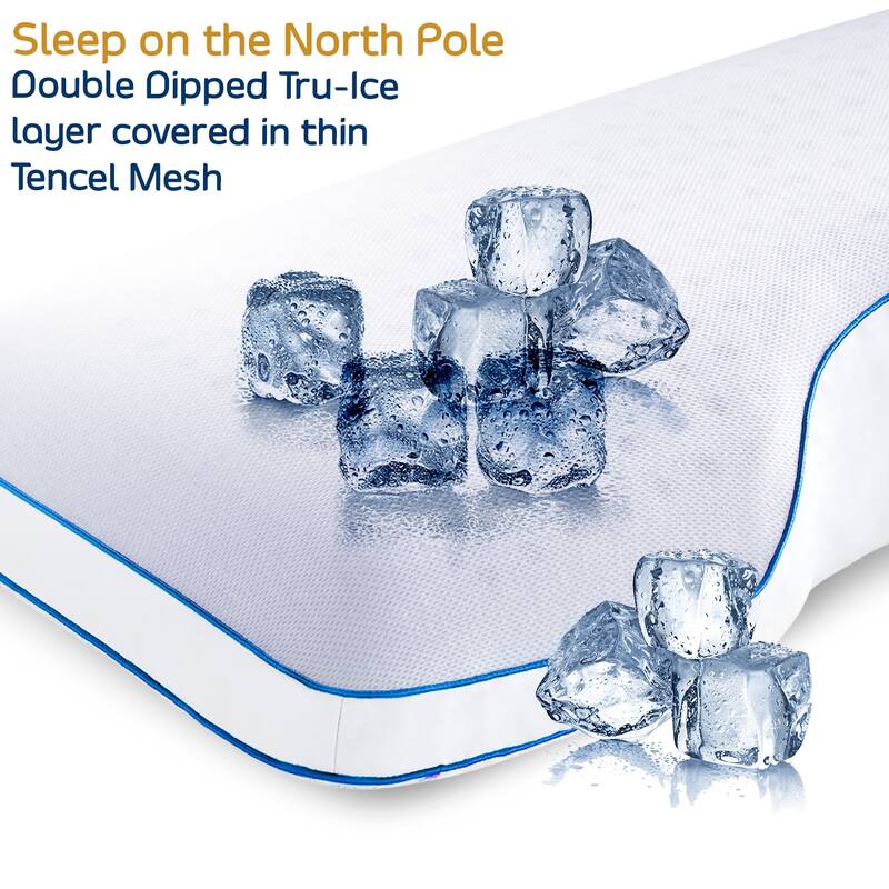 Nestl Tencel-Covered Reversible and Firm Molded Gel Memory Foam Pillow for Side Sleepers