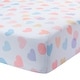 preview thumbnail 1 of 3, Bedtime Originals Rainbow Hearts White/Peach/Purple Baby Fitted Crib Sheet