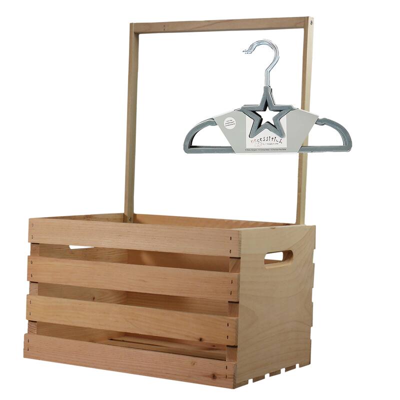 Baby Shower Wardrobe Crate & 10 Clothes Hangers Kit