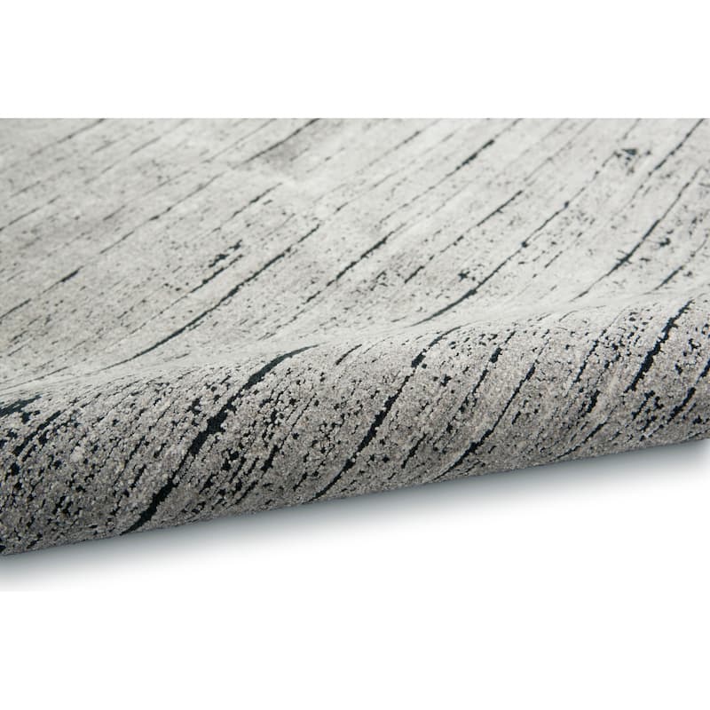 Calvin Klein Balian Bordered Grey/Black Area Rug