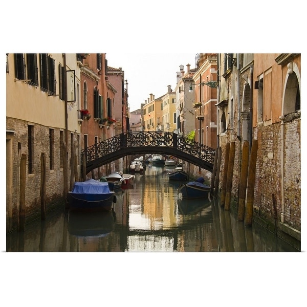 "Italy, Venice, Scenic view of bridge above canal" Poster Print