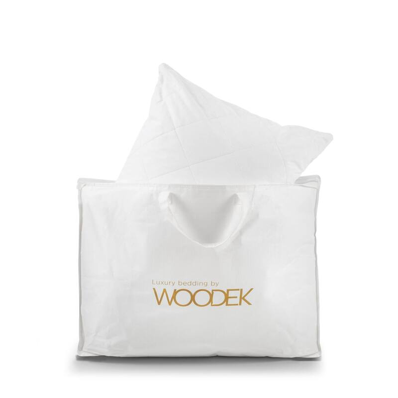 Luxe Collection Cooling Pillow - Down Alternative Linen Pillow, Queen 20x28 - Grey/Gray
