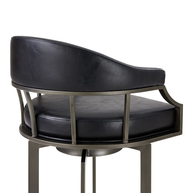 Pharaoh Upholstered Bar or Counter Height Swivel Barstool