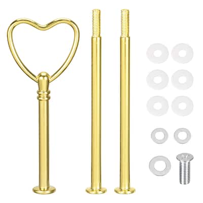 2 Set Cake Tray Stand Handle Plate Hardware Fitting, 3-Tiers Heart
