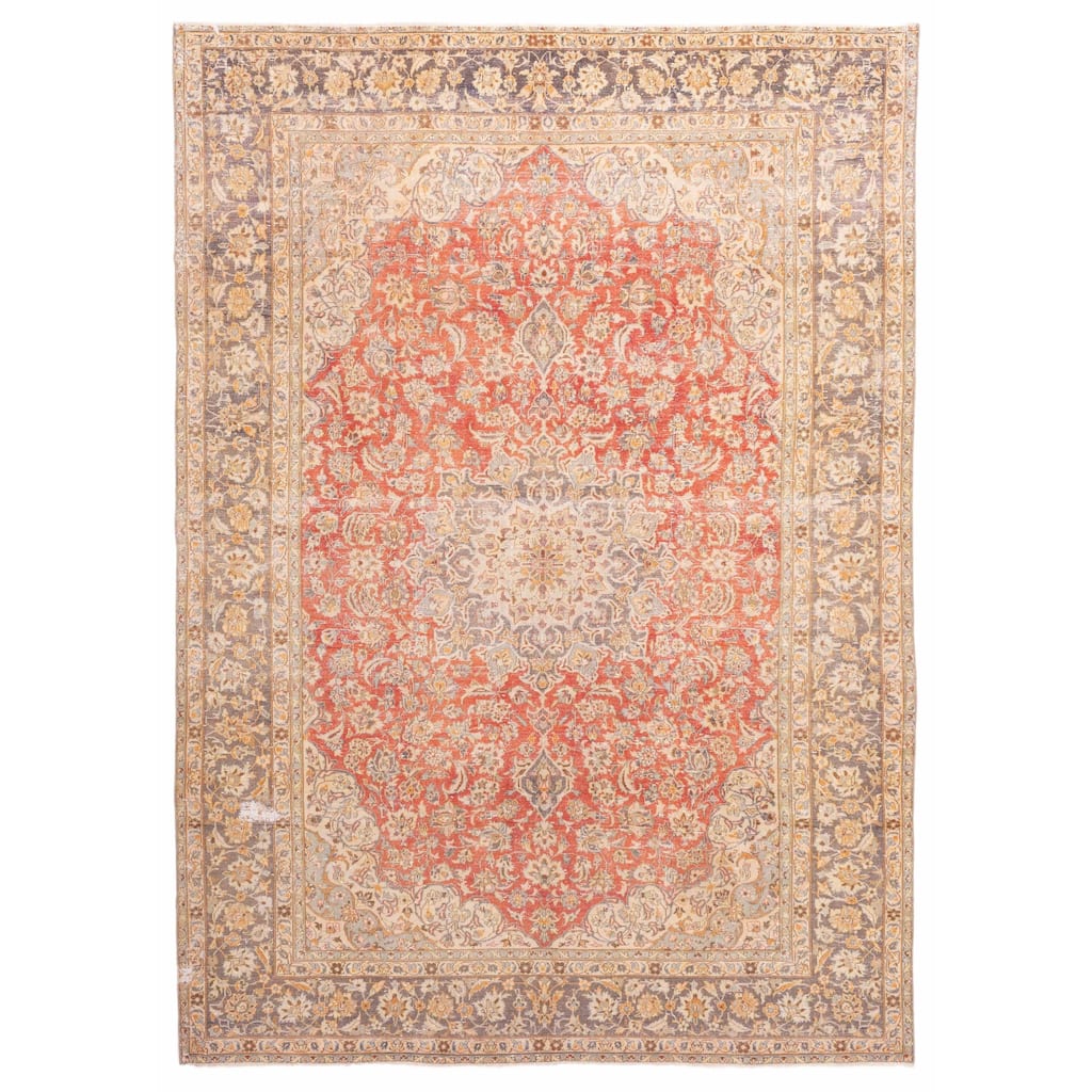 ECARPETGALLERY Hand-knotted Antalya Vintage Red Wool Rug - 9'5 x 13'5