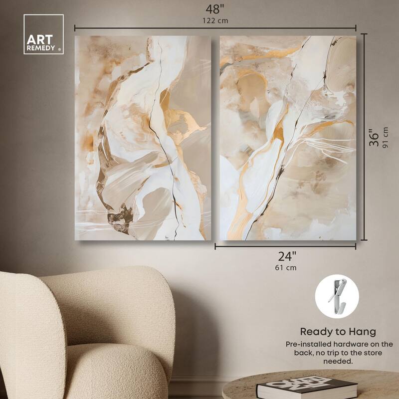 Mystic Reviere Set Canvas Set of 2 by Art Remedy, Gallery Wrapped