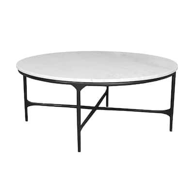 Emryn Marble Round Coffee Table - 37" x 37" x 15"