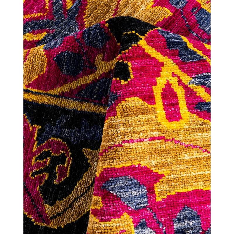 Overdyed, One-of-a-Kind Hand-Knotted Area Rug - Pink - 4' 2" x 6' 2"