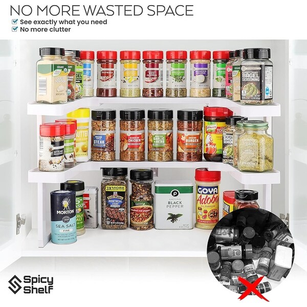 Spicy Shelf Deluxe - Expandable Spice Rack and Stackable Organizer