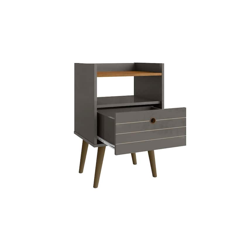 Manhattan Comfort Bogart Mid-Century Modern Nightstand