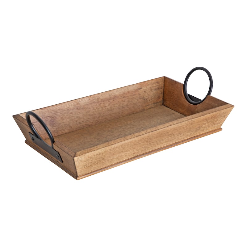 Kate and Laurel Stillright Wood Decorative Tray - 17x10