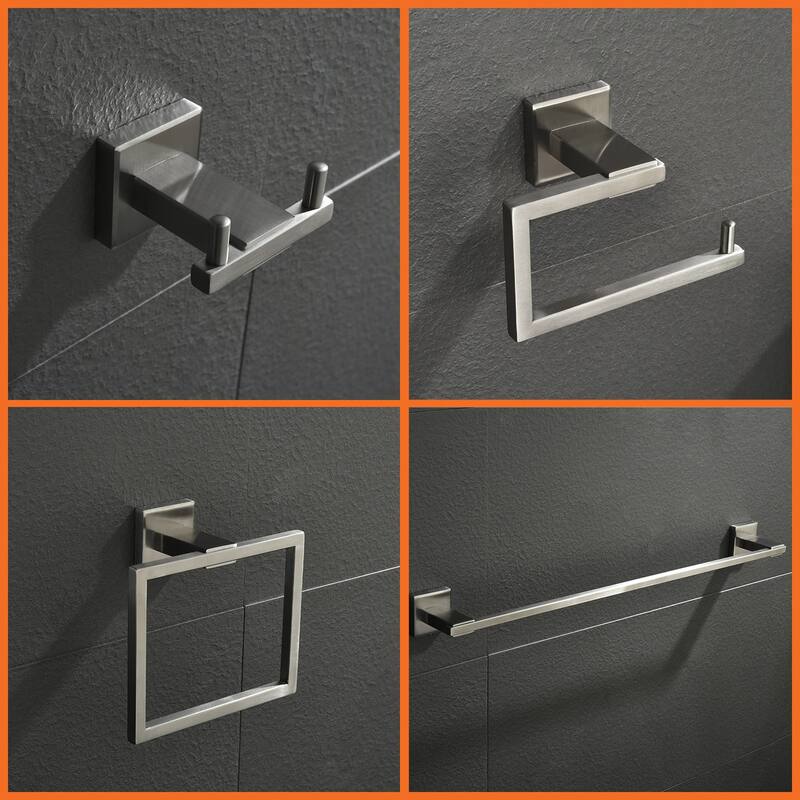4 Piece Bathroom Hardware Set Wall Mount Bathroom Towel Holder Bar Set Bathroom Fixtures 304 Stainless Steel Bath Accessories