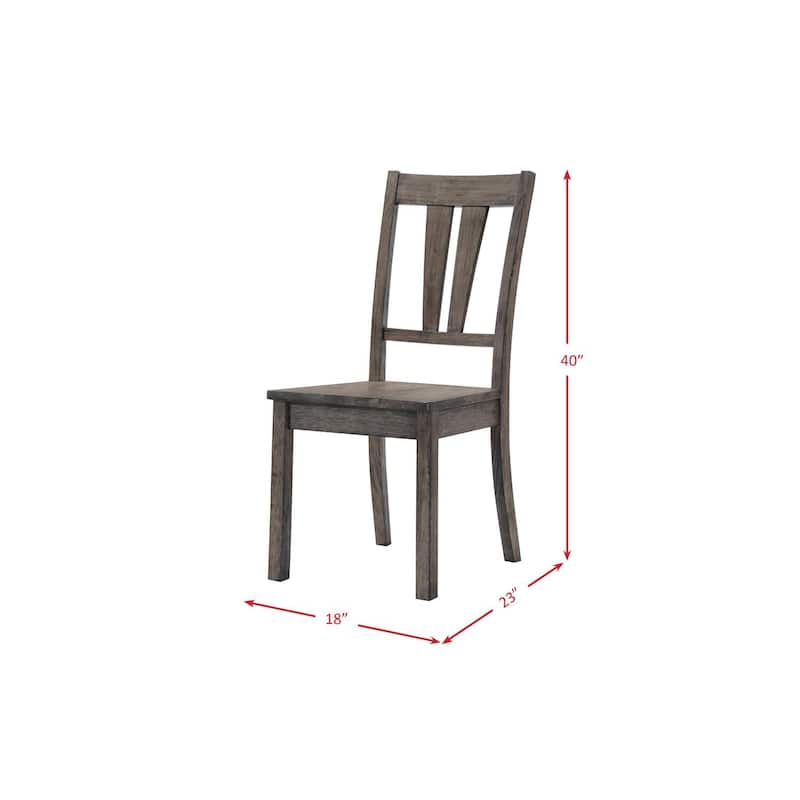 Southwestern Fan Back Dining Chair - Wood Seat, Rustic Farmhouse Style - HomeStock - 40