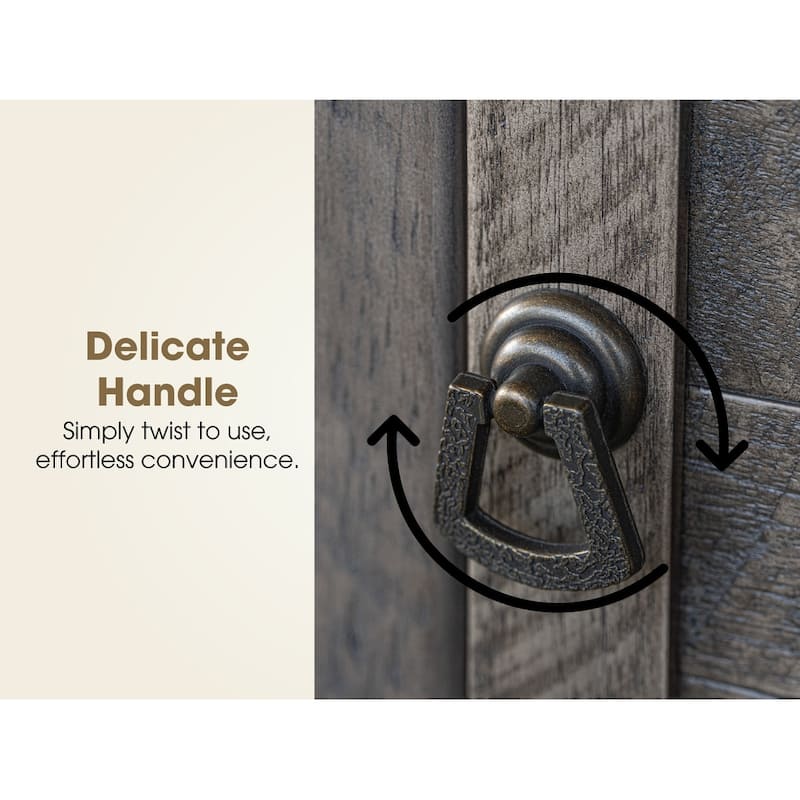 Montana Acacia Wood Bedside Cabinet Rustic Farmhouse End Table Storage