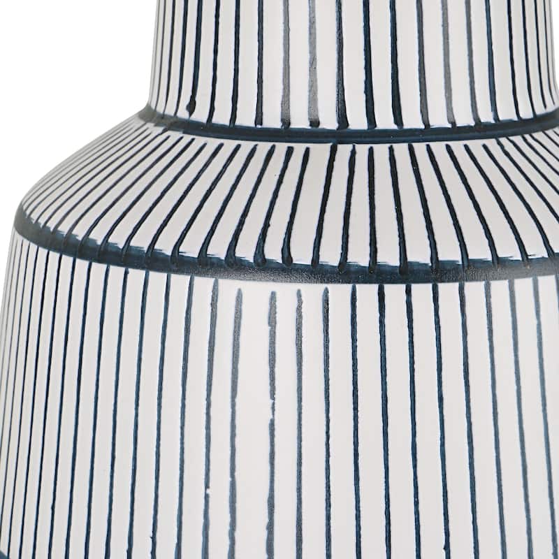 Uttermost Breton Nautical Stripe Table Lamp - 29"H,   Shade 11"H x 17"Dia.
