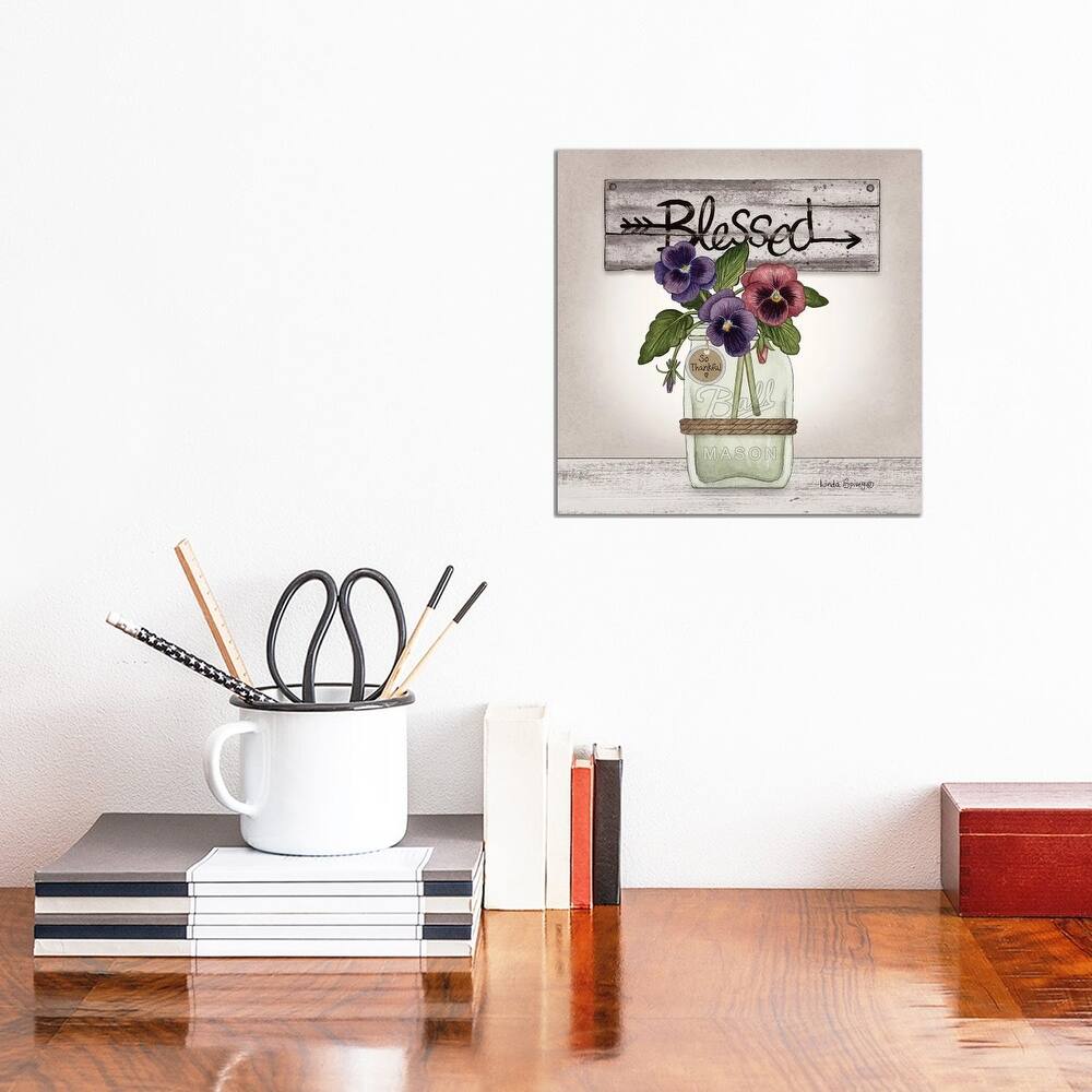 iCanvas "Pansy Blessing" by Linda Spivey Canvas Print