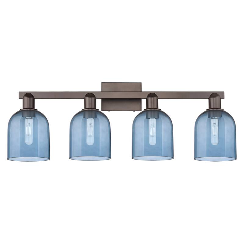 Innovations Lighting Endless Possibilities Arcadia - Bella - 4 Light 33" Bath Vanity Light - Blue/Oil Rubbed Bronze