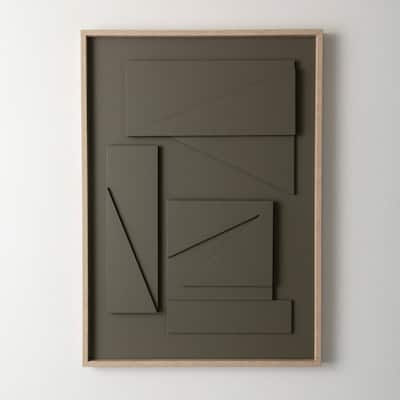 Sullivans 27.5" Gray Sculptural Modern Wall Decor
