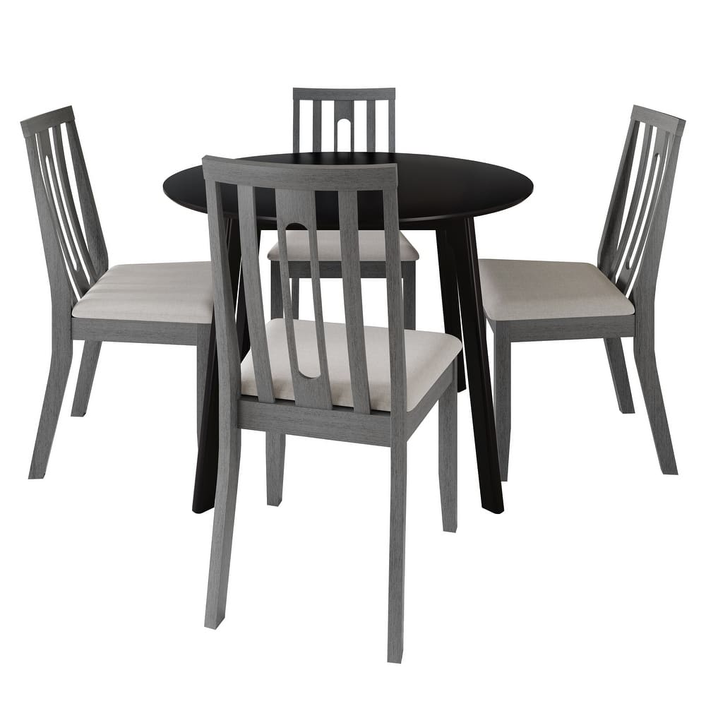 CraftPorch Contemporary 4-Piece Chair and Round Table Dining Set