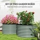 preview thumbnail 23 of 25, Outsunny Galvanized Raised Garden Bed Set of 2, Planters for Outdoor Plants with Safety Edging, Easy-to-assemble Stock Tanks