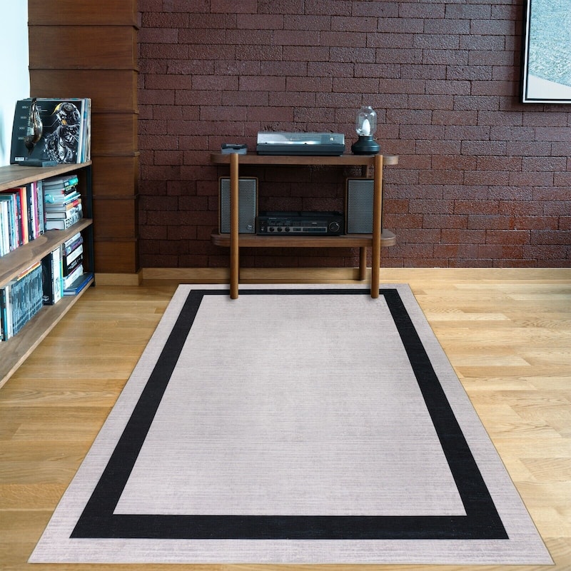 Machine Washable-Eco-Friendly Area Rug With Non-Slip Backing Everest Design