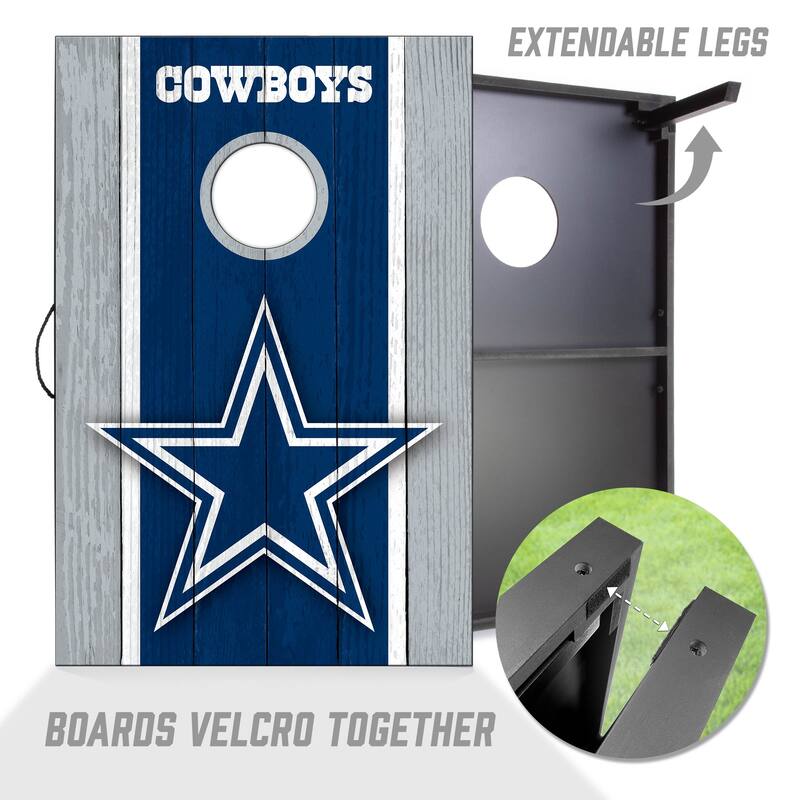 Dallas Cowboys NFL Compact 2x3 Tailgate Cornhole Board Set