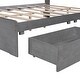 preview thumbnail 69 of 69, Wooden platform bed with house shaped storage headboard and drawers