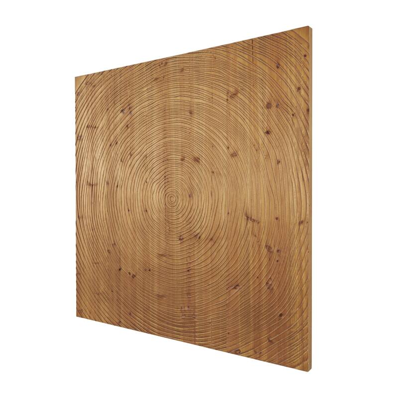 Wood Geometric Handmade Spiral Home Wall Decor - Brown - Roche River Decor