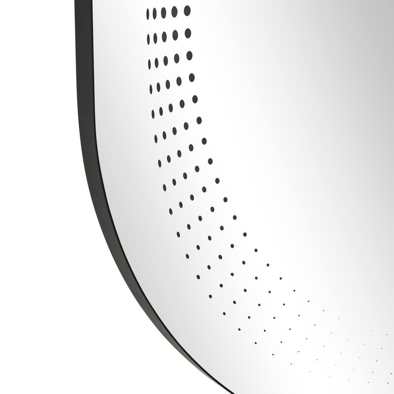 Glass LED Wall Mirror with Speckled Pattern - Silver - Roche River Decor