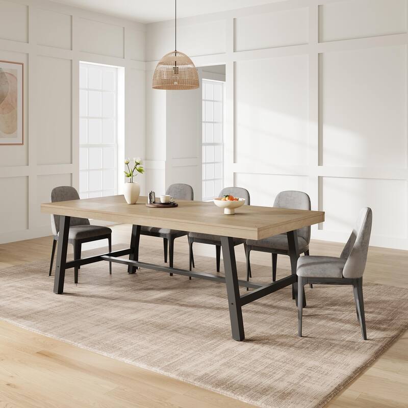 Extra Long Dining Table and Office Desk, Industrial Modern Study Table