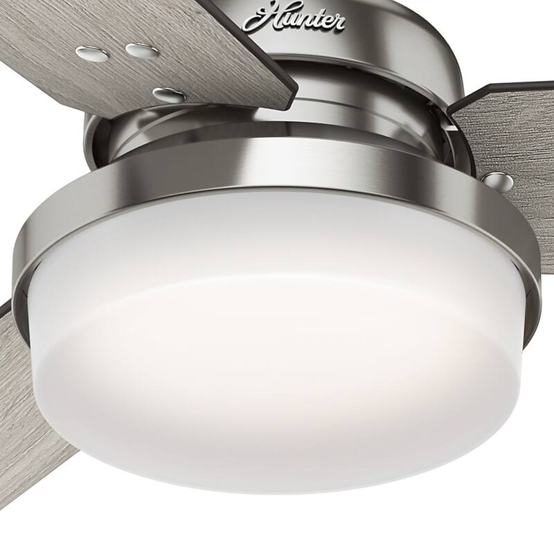 Hunter 60" Sentinel Ceiling Fan with LED Light Kit and Handheld Remote - Brushed Nickel