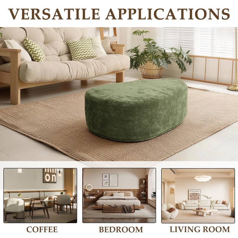 Modern Triangular Upholstered Accent Ottoman