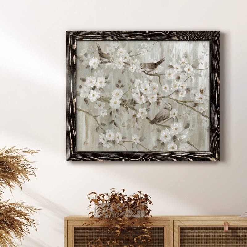 Neutral Spring Birds-Premium Framed Canvas - Ready to Hang