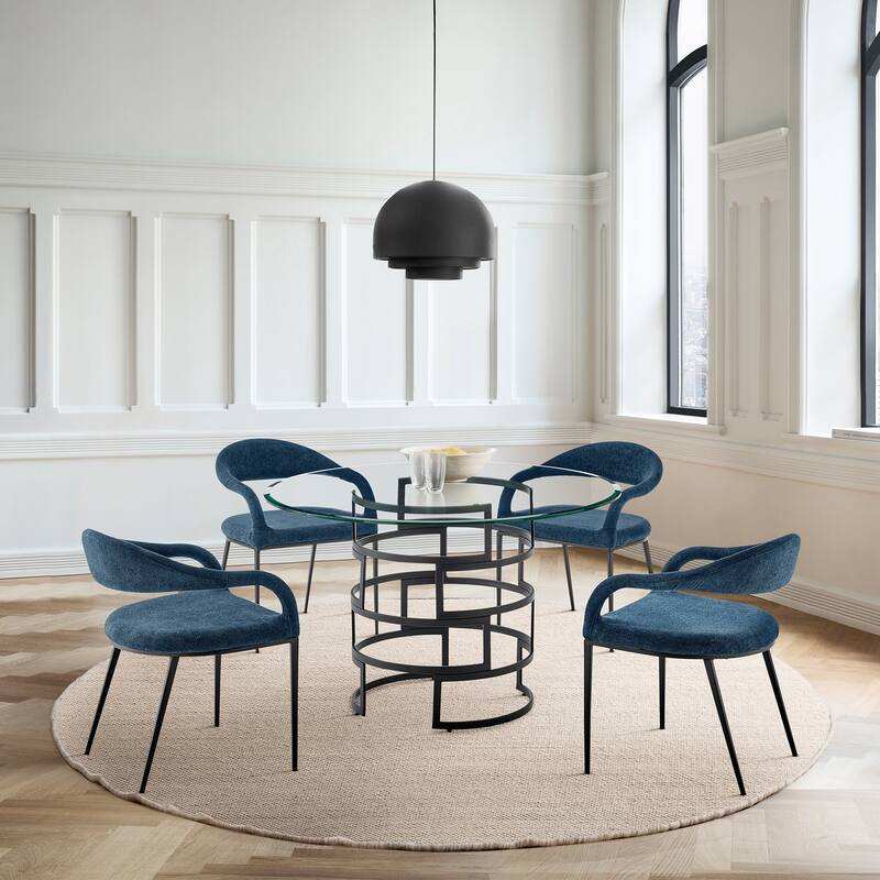 Morgan Upholstered Barrel Back Dining Chairs - Set of 2