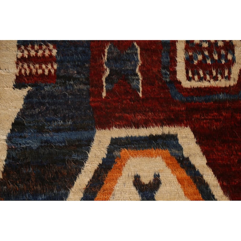 Tribal Geometric Moroccan Wool Area Rug Hand-knotted Oriental Carpet - 8'2" x 10'3"
