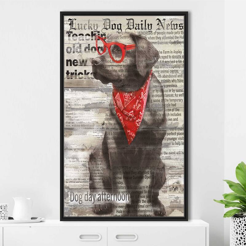 "Lucky Dog" by Carol Robinson Print on Floating Canvas