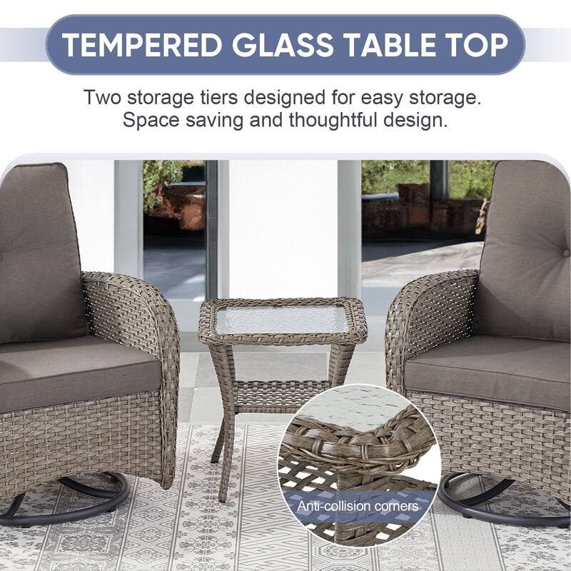 Gymojoy Premium Wicker Patio Furniture Set - Ultimate Comfort & Weather-Resistant Design