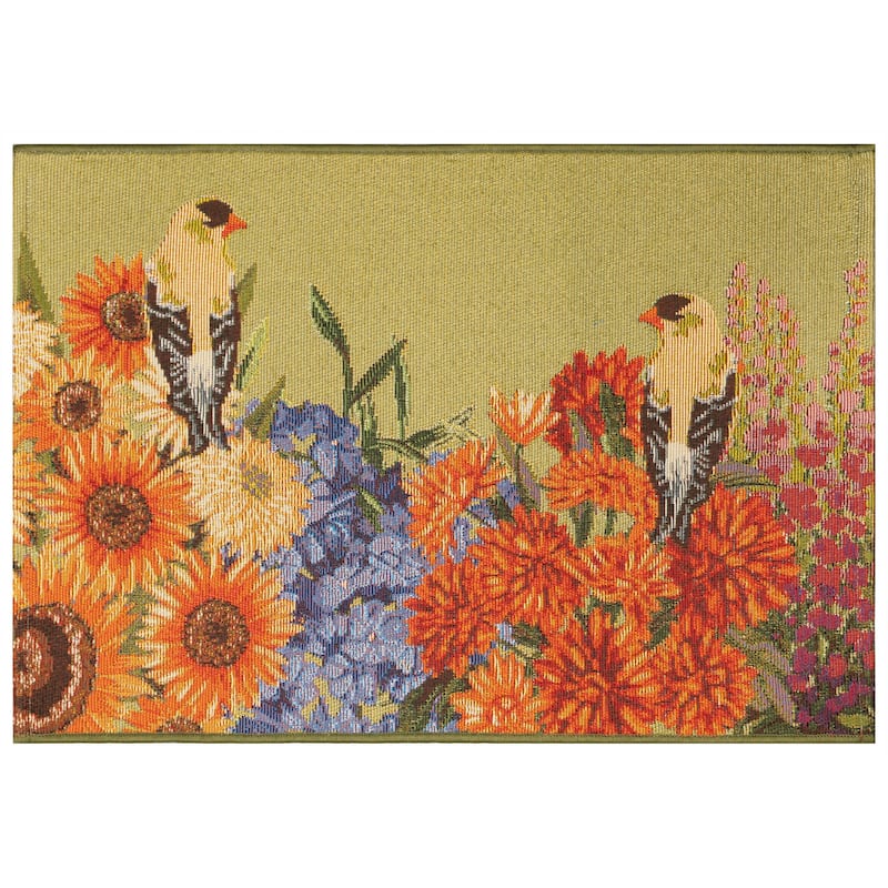 Liora Manne Esencia Garden Birds Indoor/Outdoor Mat