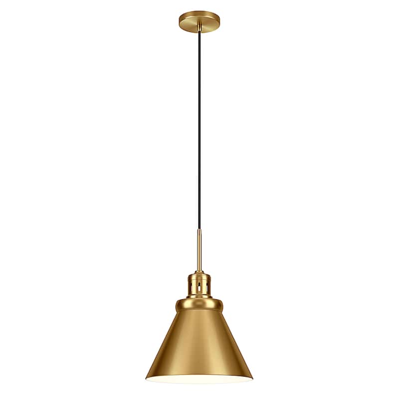 Zeno 12" Wide Pendant with Metal Shade