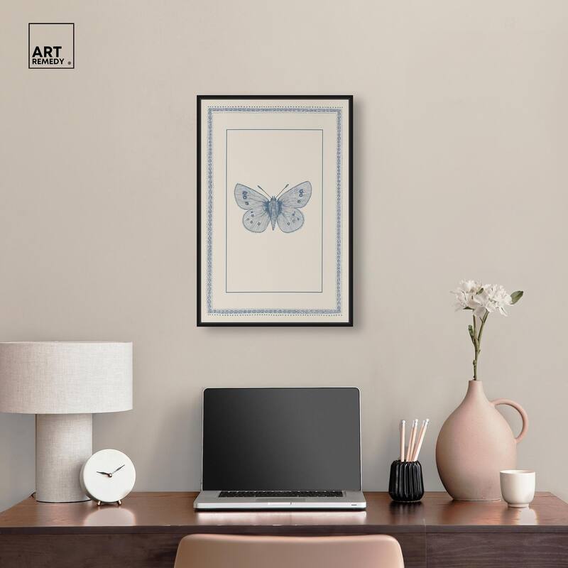 Blue Butterfly I Canvas by Art Remedy