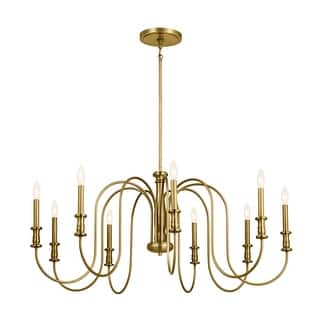 Kichler Lighting Karthe 42 inch 9-Light Chandelier Natural Brass
