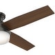 preview thumbnail 4 of 22, Hunter 52" Dempsey Flush Mount Ceiling Fan w/ LED Light Kit, Handheld Remote - Contemporary, Transitional - Low Profile