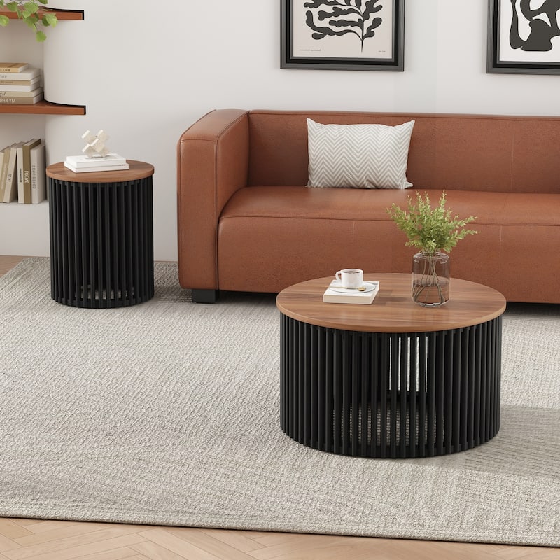 Charming Acacia Wood Coffee Table with Exquisite Craftsmanship