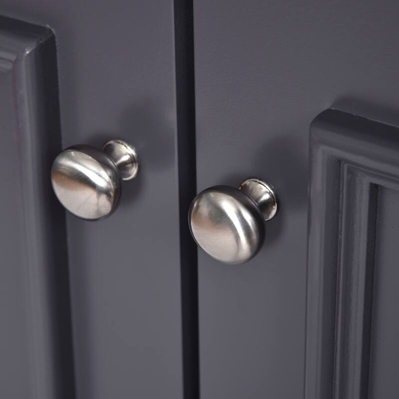 GDFStudio - Halcyon Modern Freestanding Bathroom Vanity with Ceramic Sink and Soft-Closing Storage Doors & Silver Handles