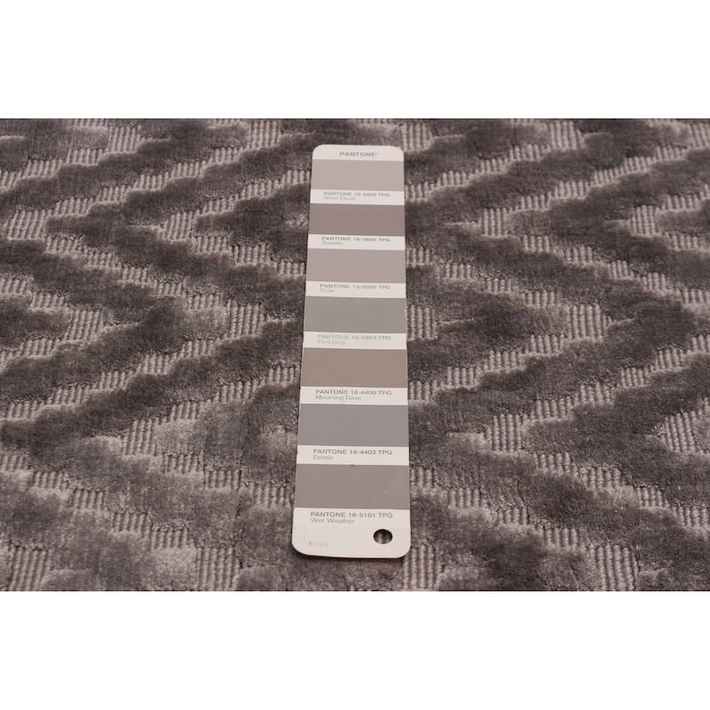 ECARPETGALLERY Hand Loomed Kashkuli Gabbeh Grey Viscose Rug - 5'6 x 8'4