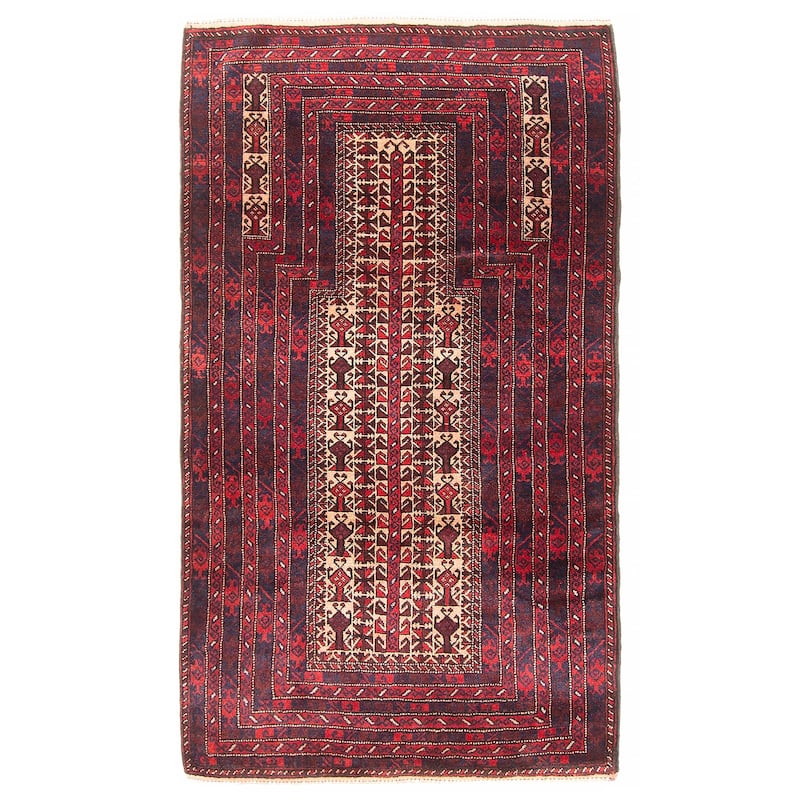 Teimani Beige Rug 2'10" x 4'9" - 2'10 x 4'9 - Beige - 2'10 x 4'9