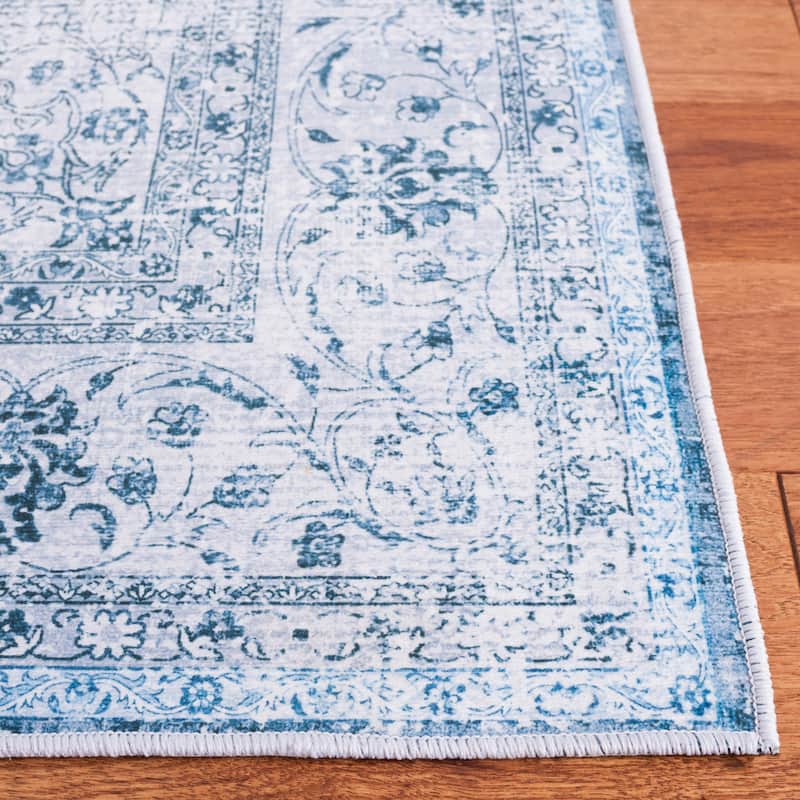 SAFAVIEH Tucson Machine Washable Slip Resistant Genny Oriental Distressed