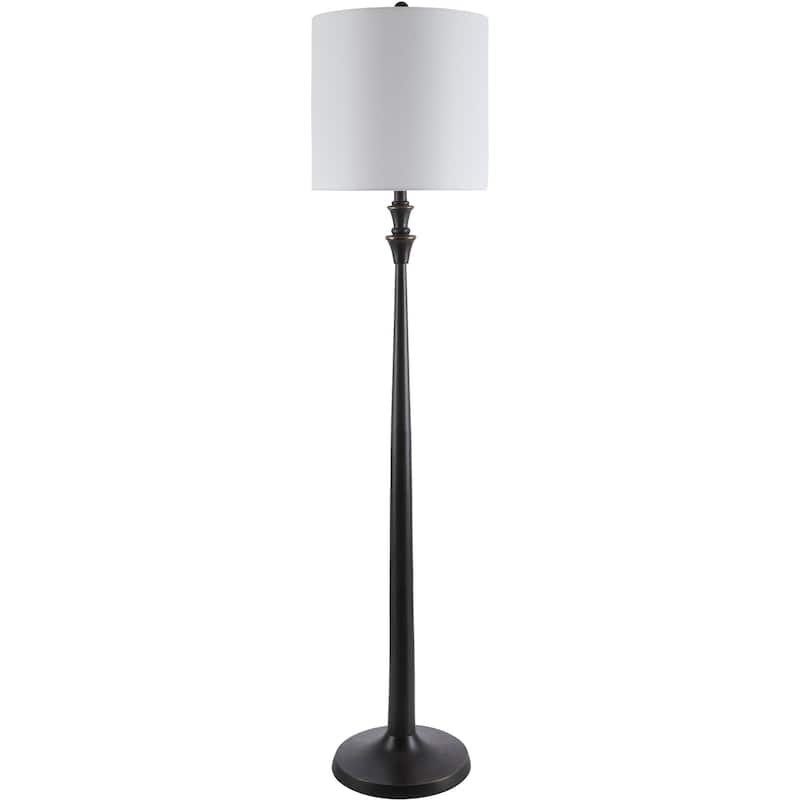 Livabliss Bettiny Rustic Accent Table Lamp - 62"H x 13"W x 13"D - Black/White